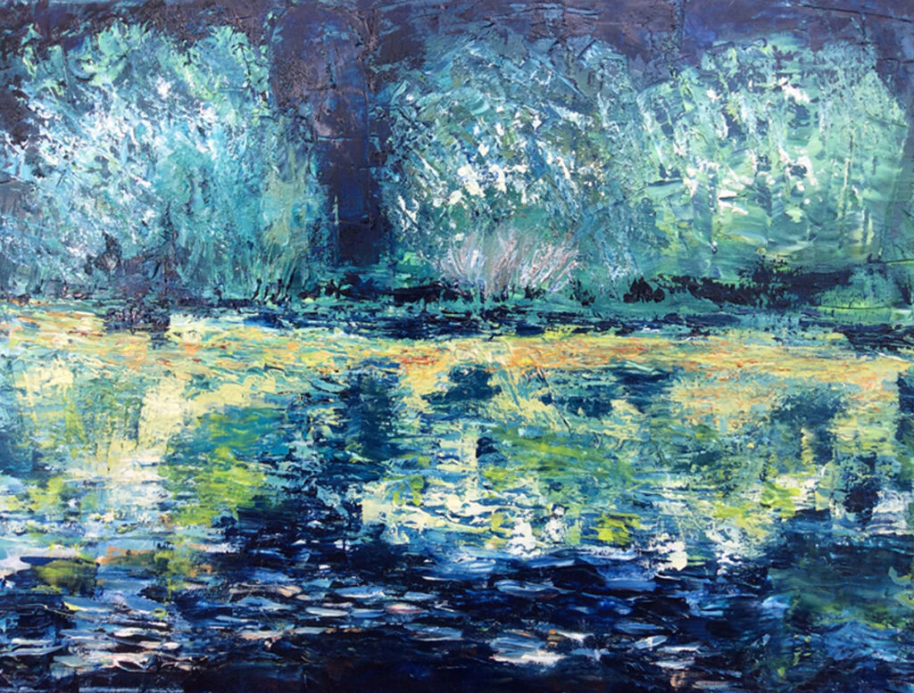 Weiden am Rohrwoogweiher in Hinterweidenthal